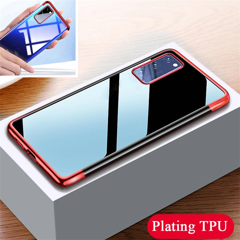 Мягкий Силиконовый ТПУ тонкий прозрачный чехол для телефона Samsung Galaxy S20 Ultra S10 Plus