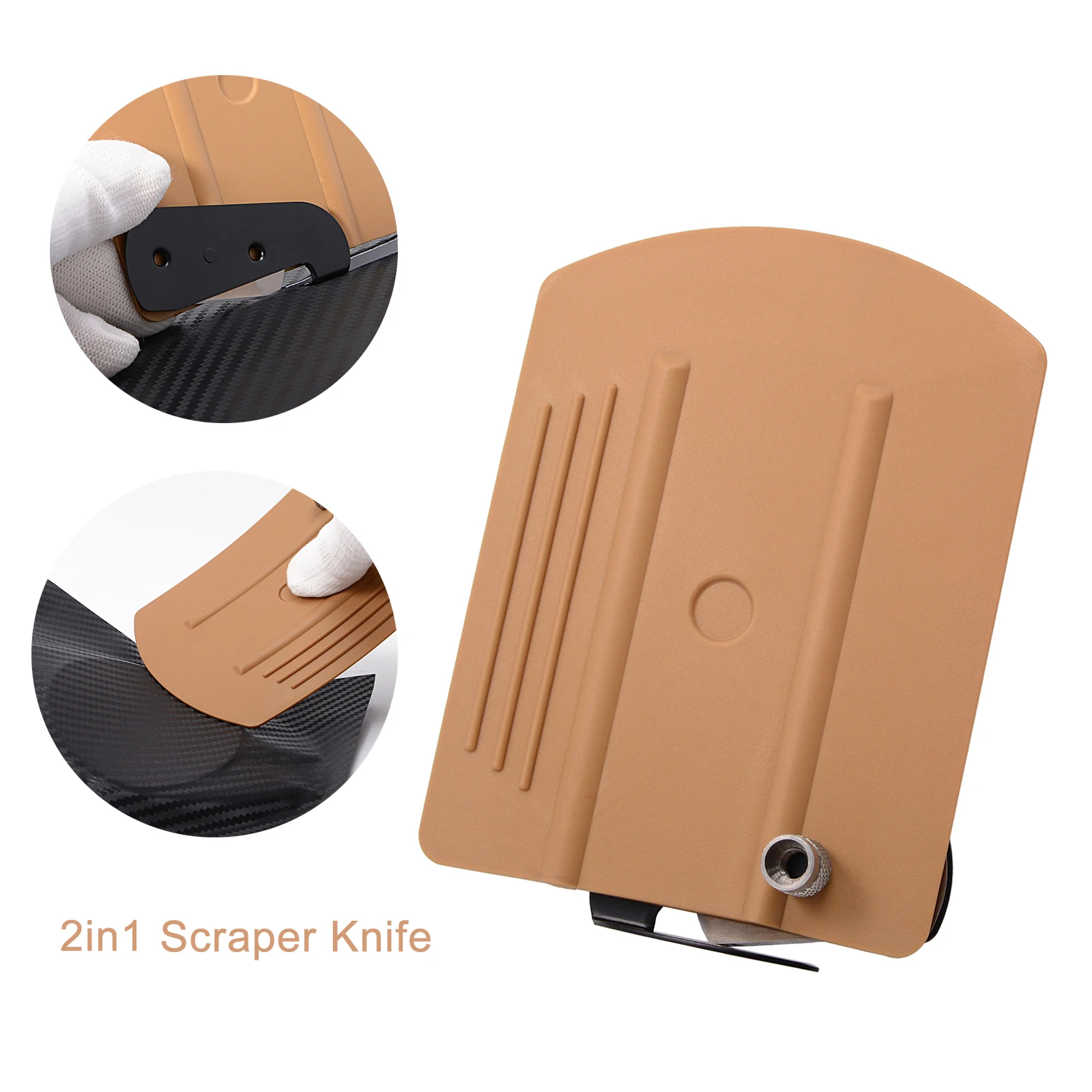 

Скребок для виниловой пленки EHDIS, 2 в 1, мягкий нож из углеродного волокна для оконной пленки, резак Тонировочная наклейка, режущий инструмент...