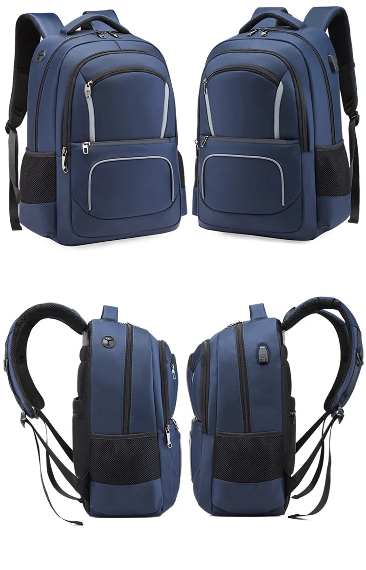 Waterproof Large Backpack 17.3 17 inch Laptop Backpack men Business Travel Multi-function Backpack male Traveling bag Black grey