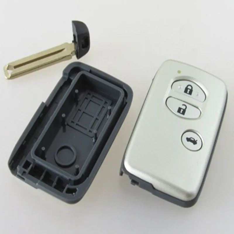 Чехол для ключей DAKATU с 3 кнопками Toyota Camry Highlander VIOS Yaris Prado Crown Reiz Venza без ключа |