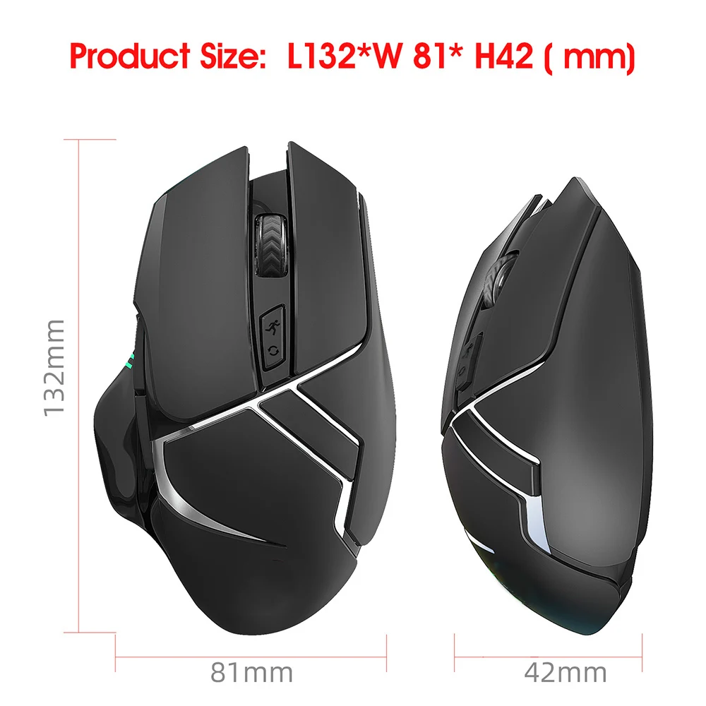 Мышь беспроводная эргономичная USB 2 4G 2400DPI бесшумная с кнопкой управления |