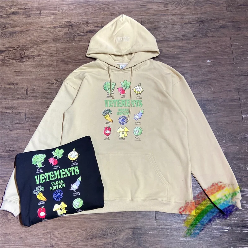 

VETEMENTS Vegetable Print Hoodie Men Women 1:1 Best Quality Multicolor Graphic Text Vetements Sweatshirts Oversized Pullovers