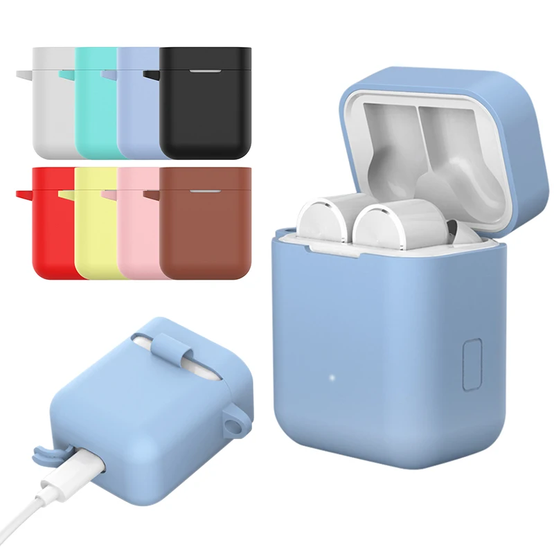 Силиконовый чехол для Xiaomi Airdots Air 2 защитный беспроводной Bluetooth гарнитуры зарядный