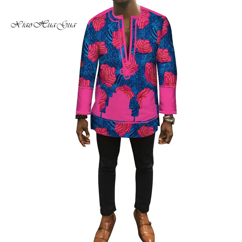 2020 Новая Осенняя Дашики африканская мужская одежда Bazin Riche Лоскутная Мужская