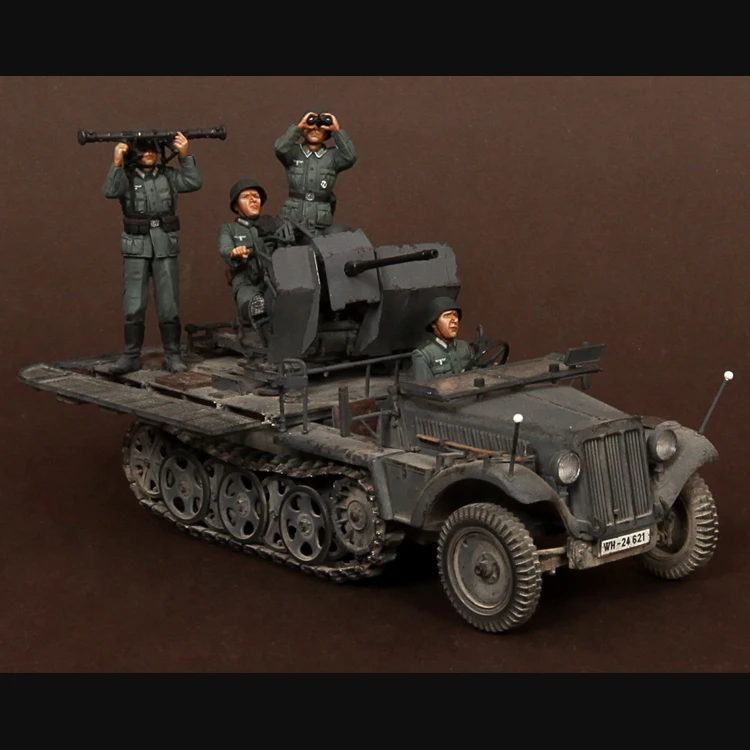 1/35 команда для Sd. KFZ. 10/4 мех 2 см FlaK 30 Смола Модель солдат GK второй мировой войны