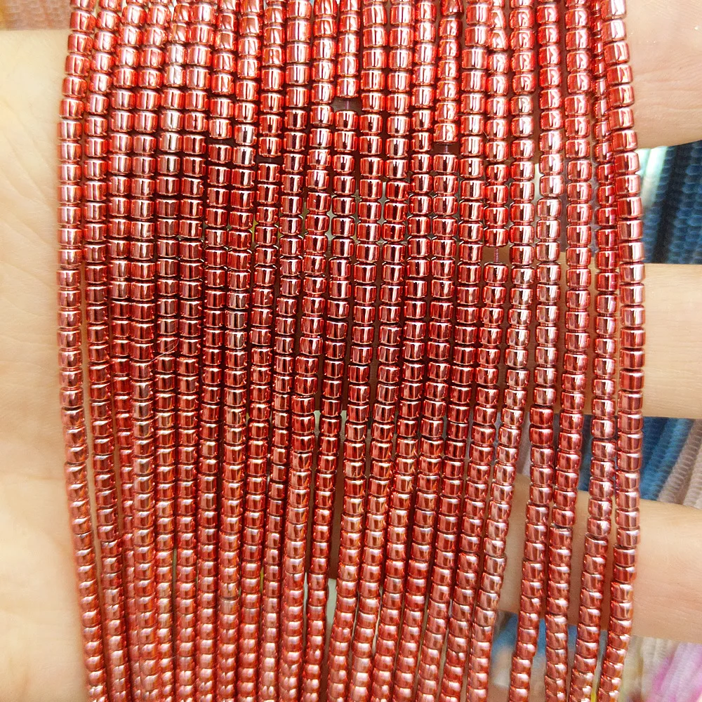 Натуральный камень гематит свободные бусины красочное покрытие для