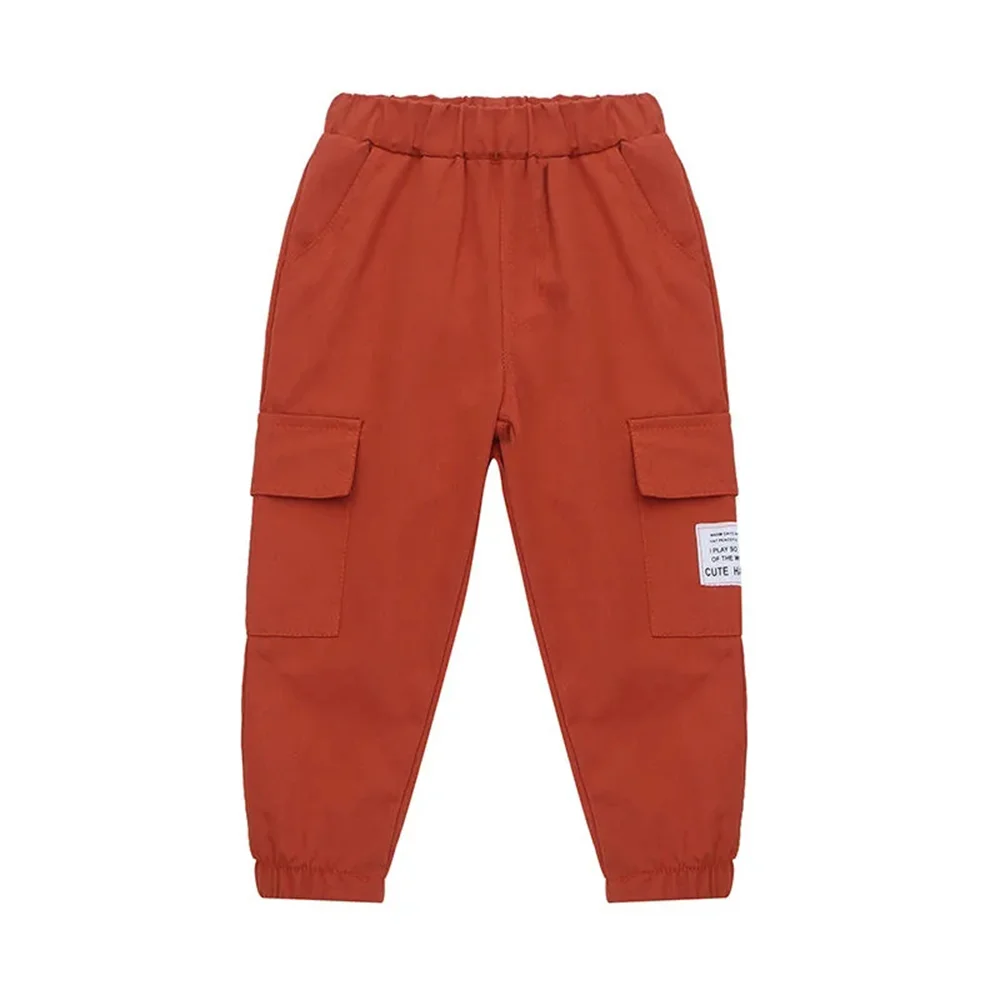 

Spring & Autumn Cotton Child Pants New Korean Version Handsome Boy Trousers Fashion Girl Overalls Casual Children's Clothing