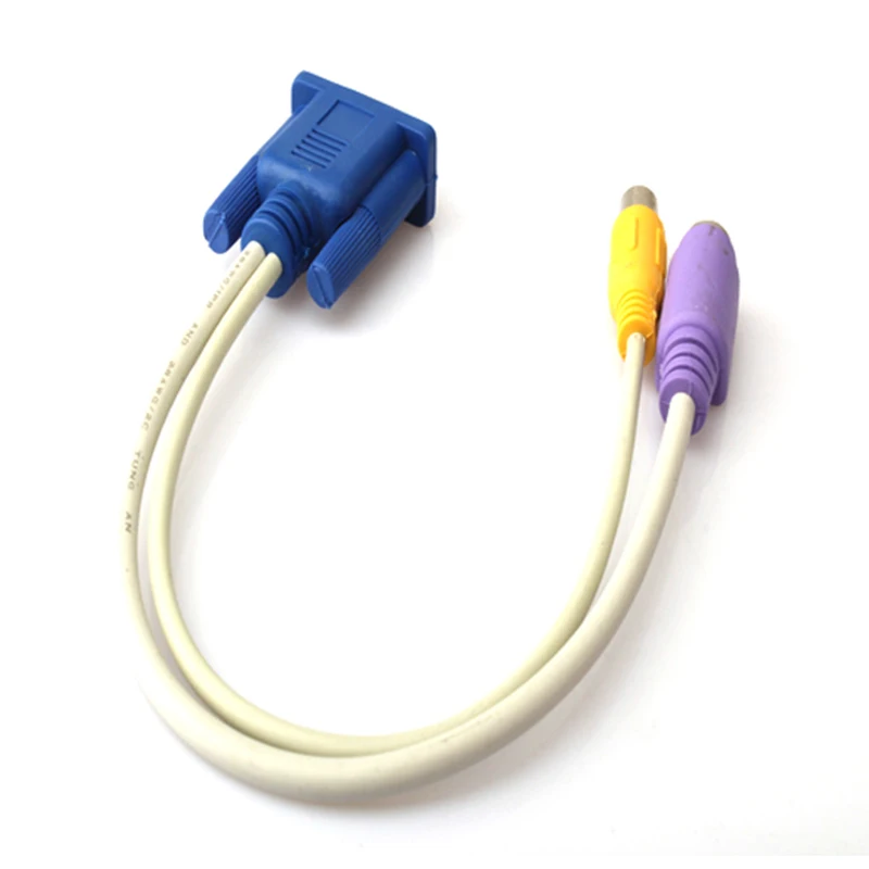 15-Pin Sub-D VGA SVGA к ТВ RCA S-Video S видео кабель адаптер конвертер новое VDX99 | Компьютеры и