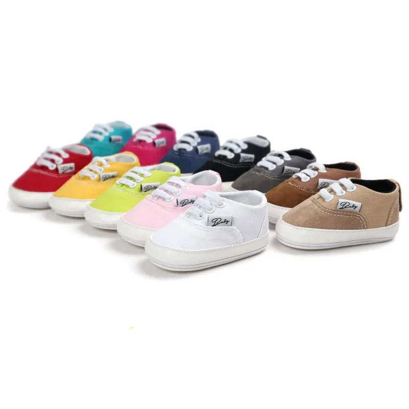 Сезон весна-осень Мягкие Нескользящие кроссовки для новорожденных и маленьких