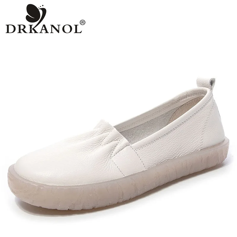 

DRKANOL/2021; Весенние женские лоферы; Повседневные туфли на плоской подошве из натуральной кожи; Женские мокасины; Туфли из мягкой натуральной к...
