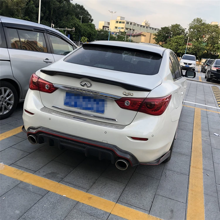 Спойлер для Infiniti Q50 автомобильный спойлер из углеродного волокна заднего крыла