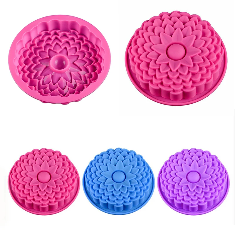 Красивая Цветочная силиконовая форма для торта декоративные аксессуары выпечки