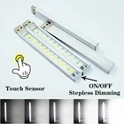 Мини Портативный 5В USB светодиодный светильник с сенсорным экраном Сенсор переключатель бесступенчатое регулирование яркости ночной Светильник Мощность Bank флэш-светильник Настольная лампа настольная книга