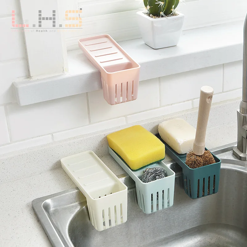 Adjustable Snap Sink Soap Sponge Holder Storage Drain Rack Kitchen Hanging Basket Shelf Bathroom Organizer | Дом и сад