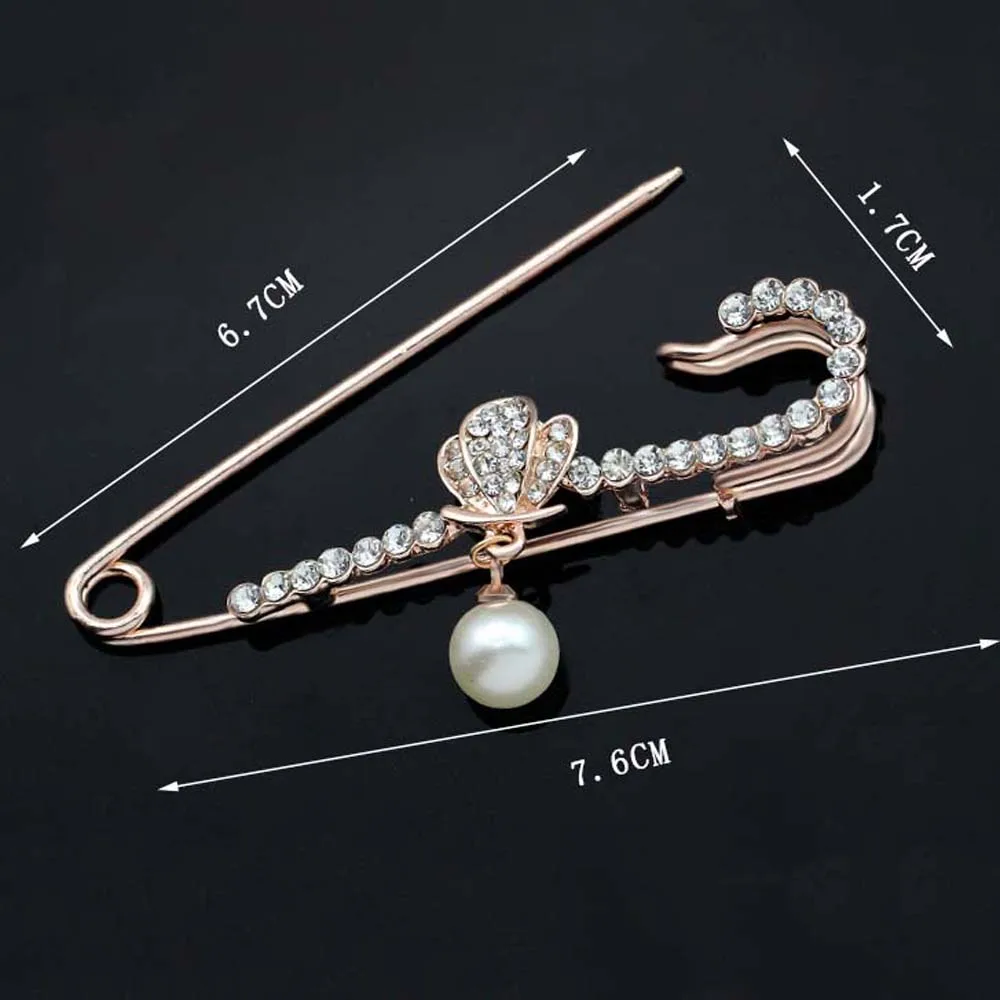 1 шт. большой размер подвеска очаровательные булавки для хиджаба женщин Павлин