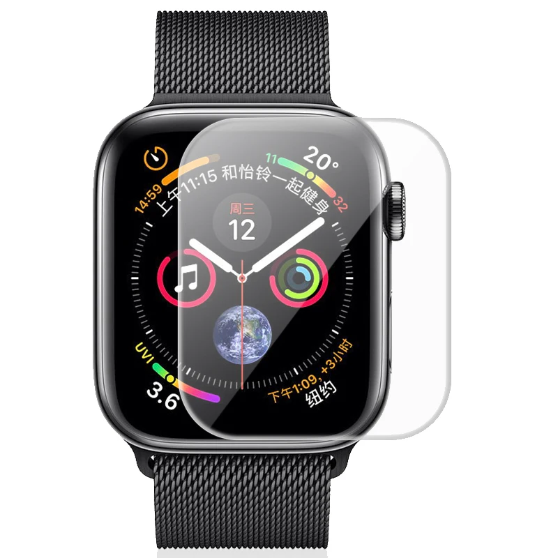

Strap for apple watch band 44mm 40mm 38mm 42mm 10D HD Screen protector film watch accessories Bracelet apple watch 3 4 5 6 SE