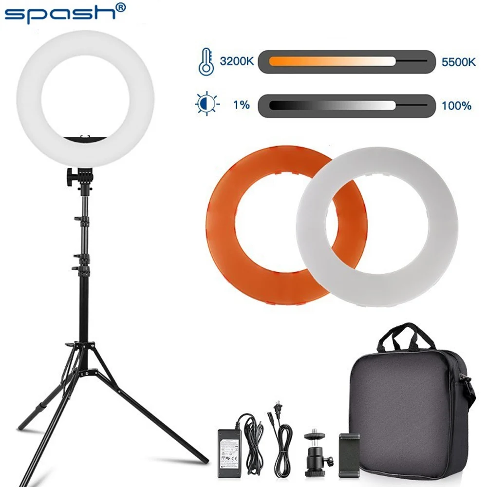 SPASH RL-12 кольцевой светильник светодиодный кольцевая лампа для фотосъемки со