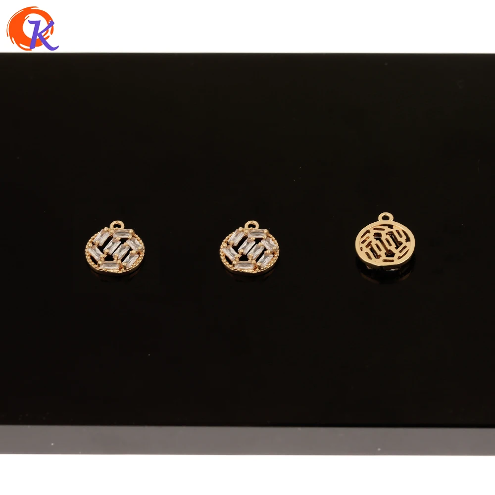 

Cordial Design 20Pcs 9*11MM Jewelry Accessories/DIY Making/Earring Findings/Genuine Gold Plating/Pendant/Hand Made/CZ Charms