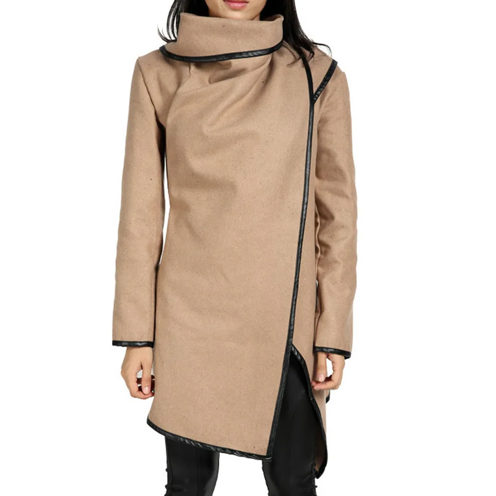 Женские куртки зима 2019 Женское пальто размера плюс теплое длинное с необычным