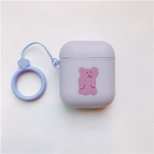 f Конфета Медведь Кожа Чехол для airpods для удостоверения личности-2 1 Care Bears мягкие беспроводные bluetooth наушники earpods для airpod чехол защитный чехол с крышкой - Цвет: f