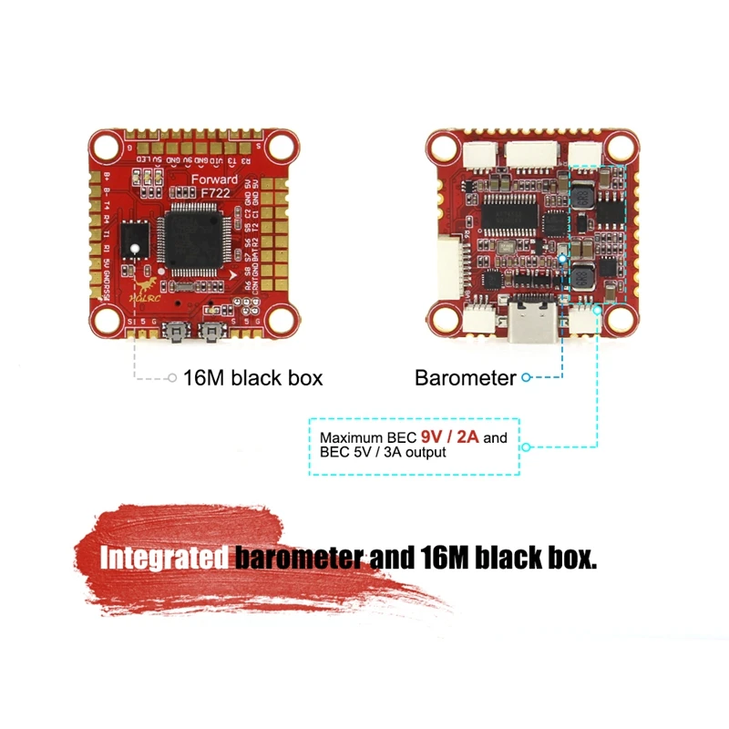 

HGLTECH Forward F722 3-6S F7 Flight Controller 30.5X30.5Mm for FPV Racing RC Drone