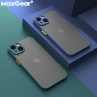 Роскошный противоударный защитный матовый чехол для iPhone 13 12 11 Pro X XR XS Max Mini SE 2020 6 S 7 8 Plus, мягкий силиконовый Жесткий Чехол