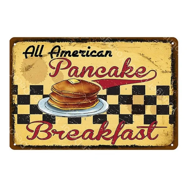 Moon Pie Metal Signs Fast Food Breakfast Vintage Poster BBQ Party Burgers Pizza Wall Plate Pub Bar Home Decor YI-042