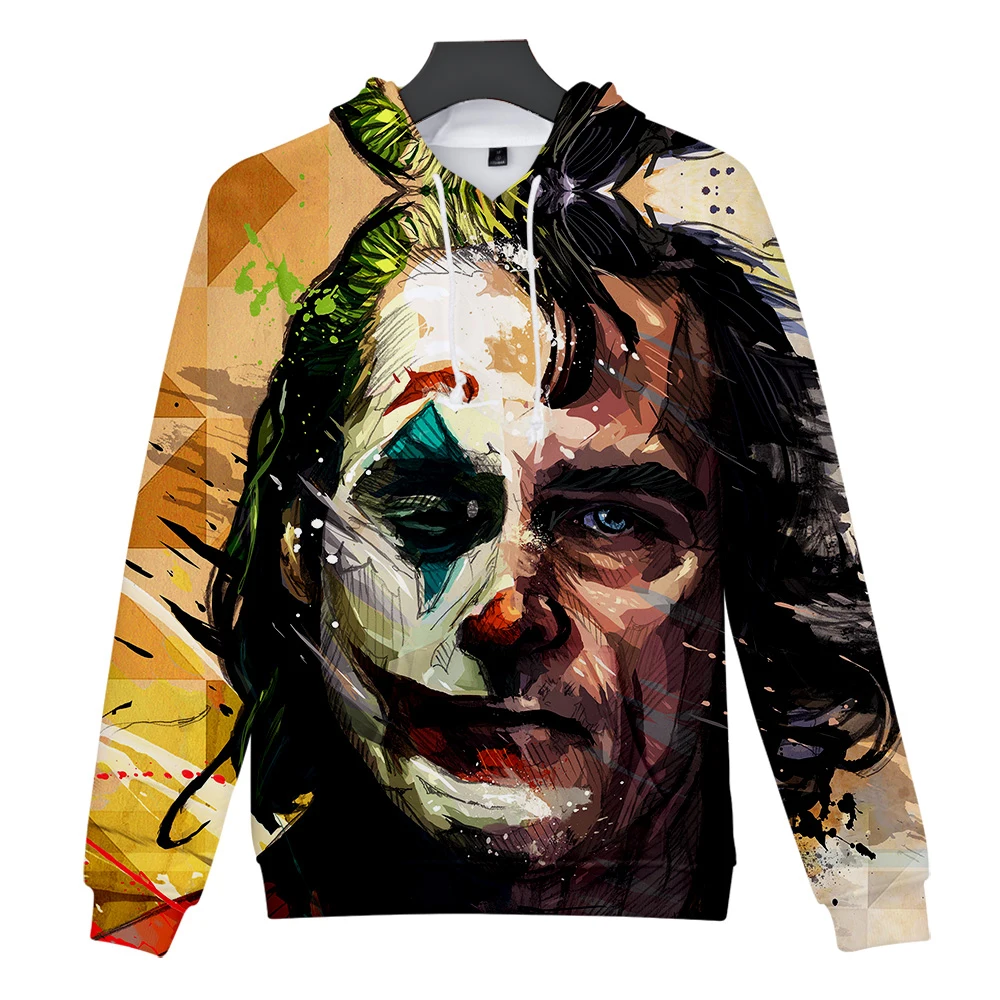 

Толстовка с капюшоном для мужчин и женщин, роскошный свитшот с мотивом фильма джокер, модная повседневная Уличная одежда в стиле Харадзюку, ...