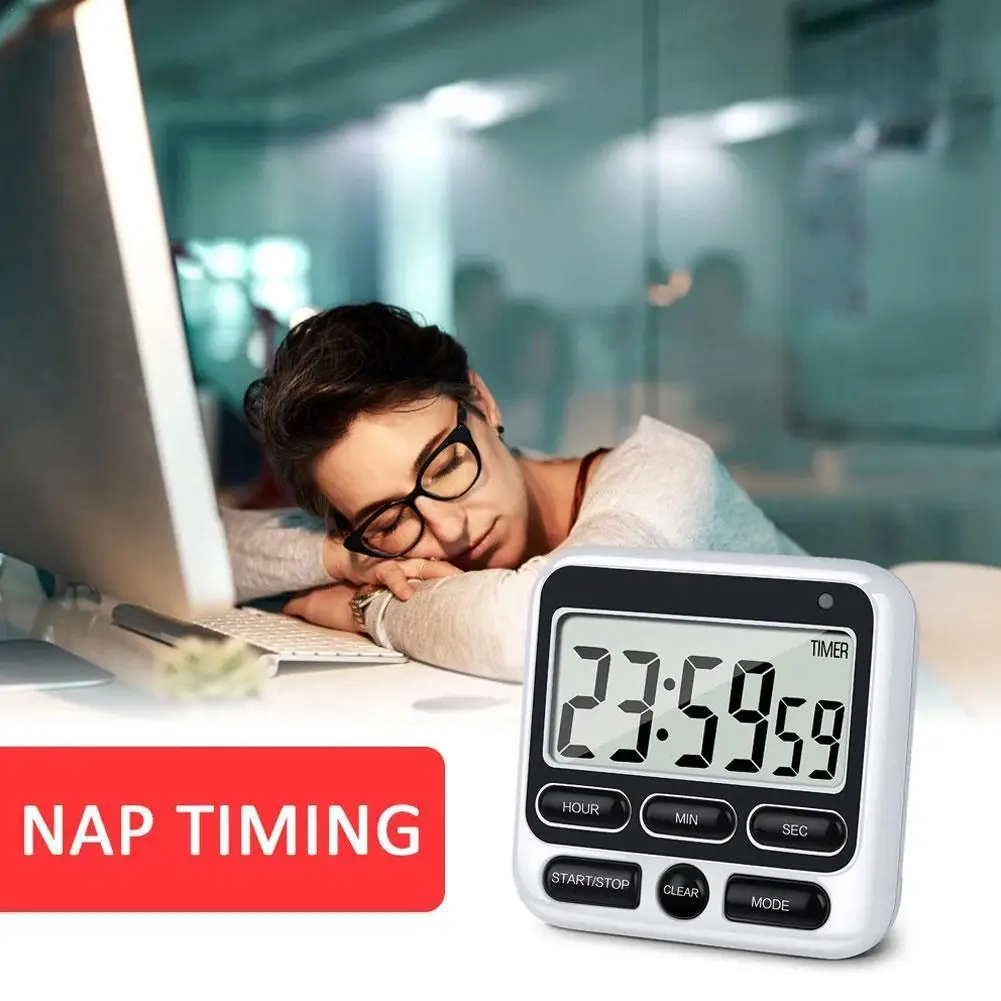 1 шт. цифровой кухонный таймер поддержка магнитная ЖК будильник обратного