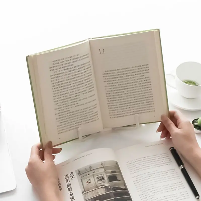 

H55F Portable Reading Book Stand Folding Shelf Organizer Holder for Music Score Recipe Tablet