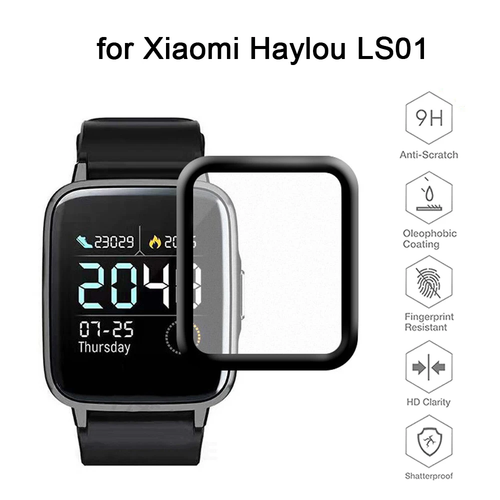 3D изогнутое закаленное стекло для Xiaomi Haylou LS01 Защитное экрана без пузырей полное