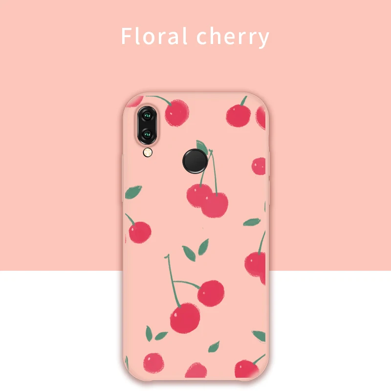 Floral Cherry Силиконовый чехол ASINA с милыми цветами для huawei P20 P30 Lite Pro, прозрачный чехол с фруктами для huawei Honor 8X10 mate 20 Pro Fundas - Цвет: Floral Cherry
