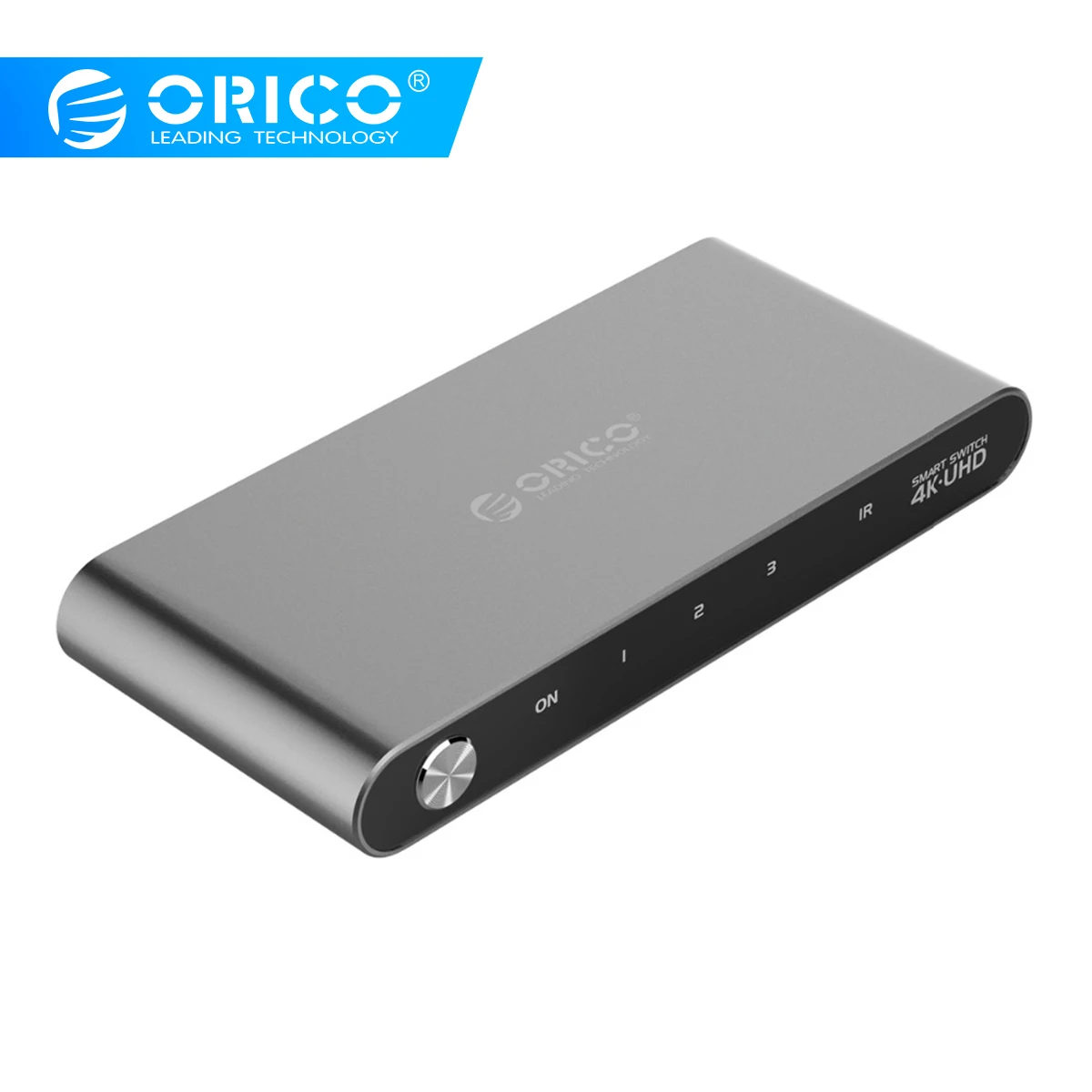 ORICO HDMI Разветвитель переключатель 3 порта 4K HDMI коммутатор с инфракрасным пультом дистанционного управления USB 3,0 HDMI для DVD HDTV Xbox PS3/4 Smart STB - Цвет: Gray