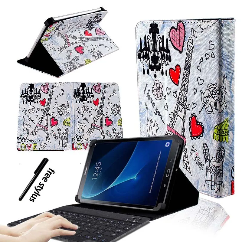 KK&LL для samsung Galaxy Tab A A6 10,1 T580 T585()-кожаный чехол-подставка для планшета+ bluetooth-клавиатура