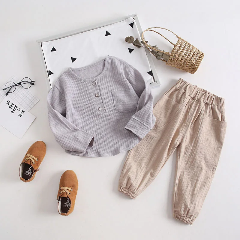 Комплекты для маленьких мальчиков детские костюмы одежда девочек малышей детей