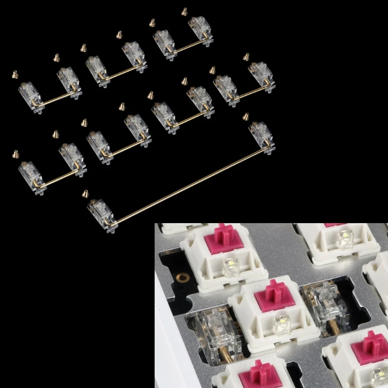 

Gold Plated Pcb Screw in Stabilizer Mechanical Keyboard Mounted Stabilizer Modifier Key Stabiliser Plate