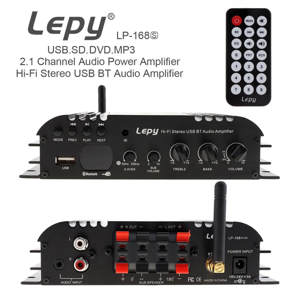 LP 168S Hi Fi стерео USB Bluetooth Автомобильный аудиоусилитель с поддержкой EDR 2 1