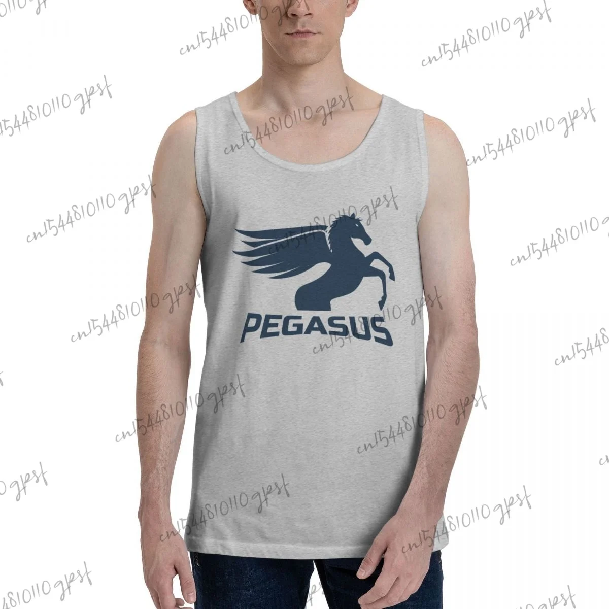 

Pegasus Logo Basketball shirt Men's Tank Top Shirt Gray cotton