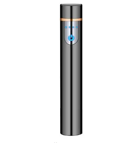 Black2 Сенсорный экран USB зарядка Зажигалка Ветрозащитная креативная электронная Вольфрамовая зажигалка Подарочный фильтр Держатель для сигарет - Цвет: Black2