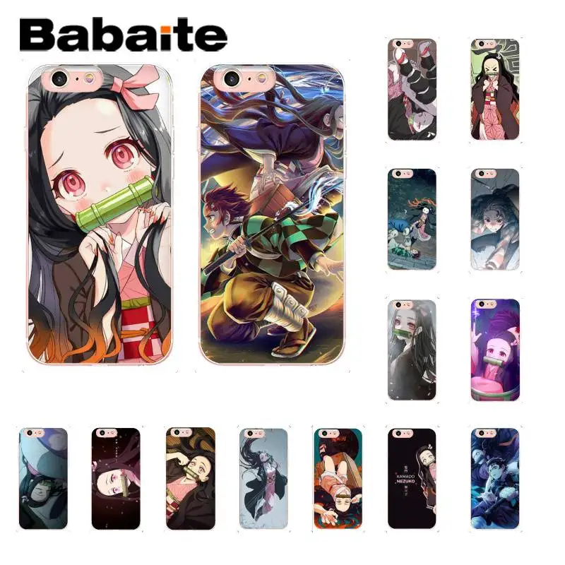 Babaite камадо Nezuko Kimetsu без Yaiba мягкий чехол для задней панели мобильного телефона