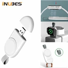 Портативное беспроводное зарядное устройство для IWatch SE 6 5 4 2 1, зарядная док-станция для Apple Watch Series 6 5 4 3 2 1, зарядный USB-кабель