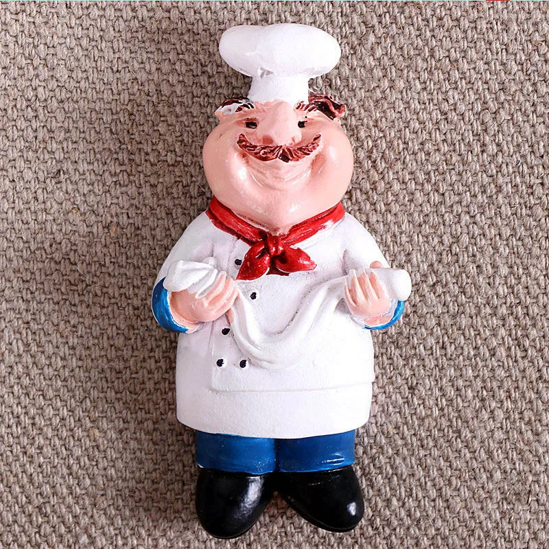 Cartoon character chef refrigerator magnetic sticker 3d fridge magnets lovely household decoration collection gifts | Дом и сад