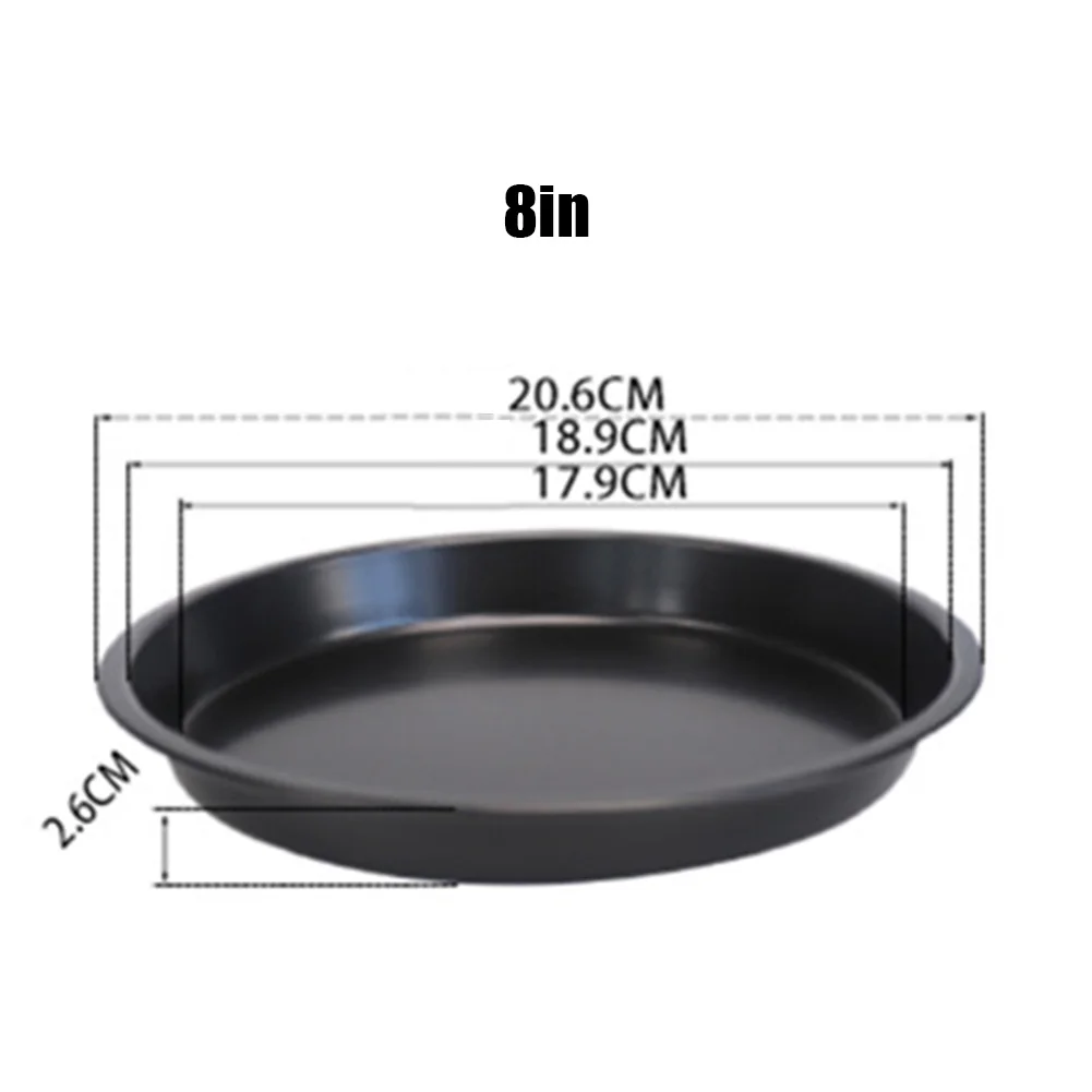6/7/8/9/10 дюймов Круглая углеродистая сталь антипригарная сковорода для пиццы Лоток