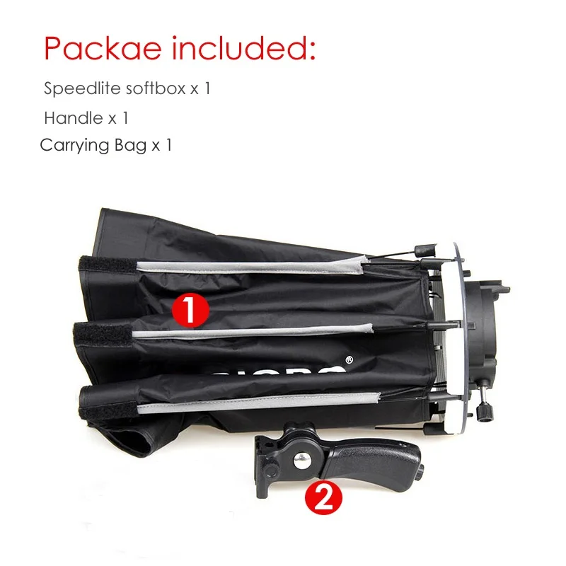 Складной восьмиугольный софтбокс TRIOPO KS 55 см 65 90 120 кронштейн с ручкой для