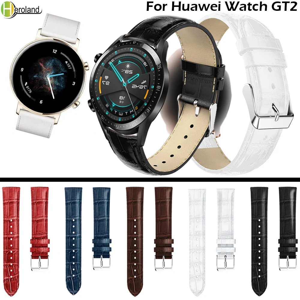 Ремешок для часов Huawei Watch GT2 42 мм 46 браслет умный Браслет Кожаный Замена запястья