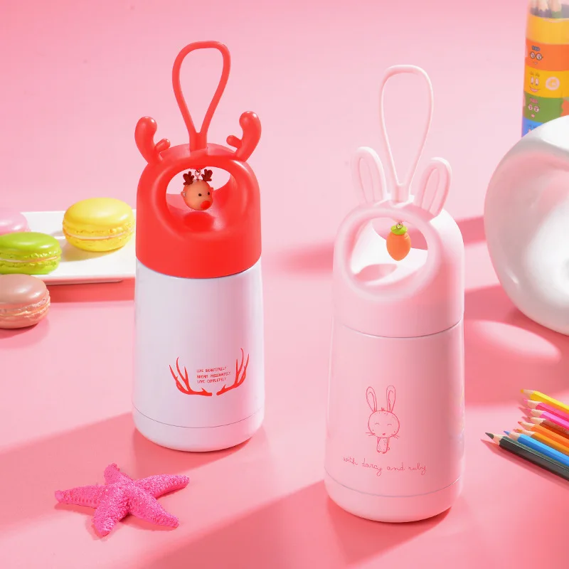 500 мл кружка термос с мультяшным кроликом Милая Подвеска из нержавеющей стали