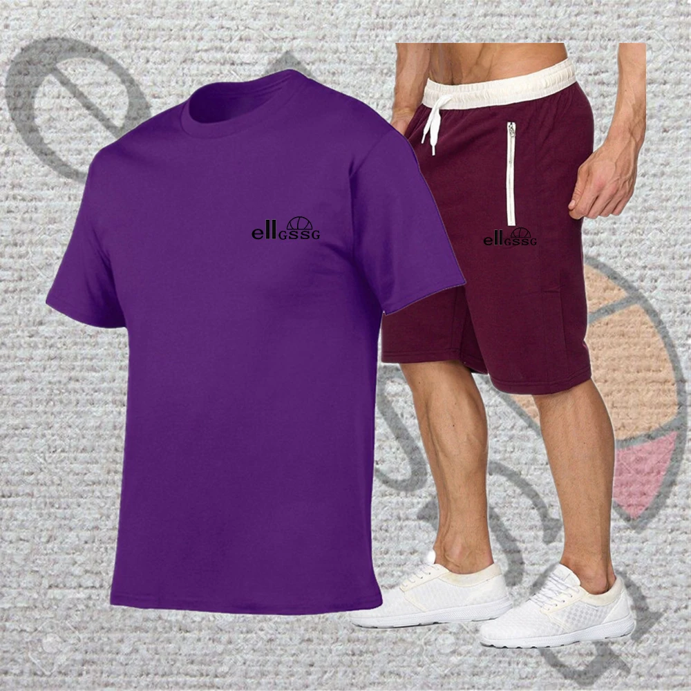 

Men's new casual sportswear summer sportswear two-piece T-shirt brand track suits men's sportswear sports suits street suits