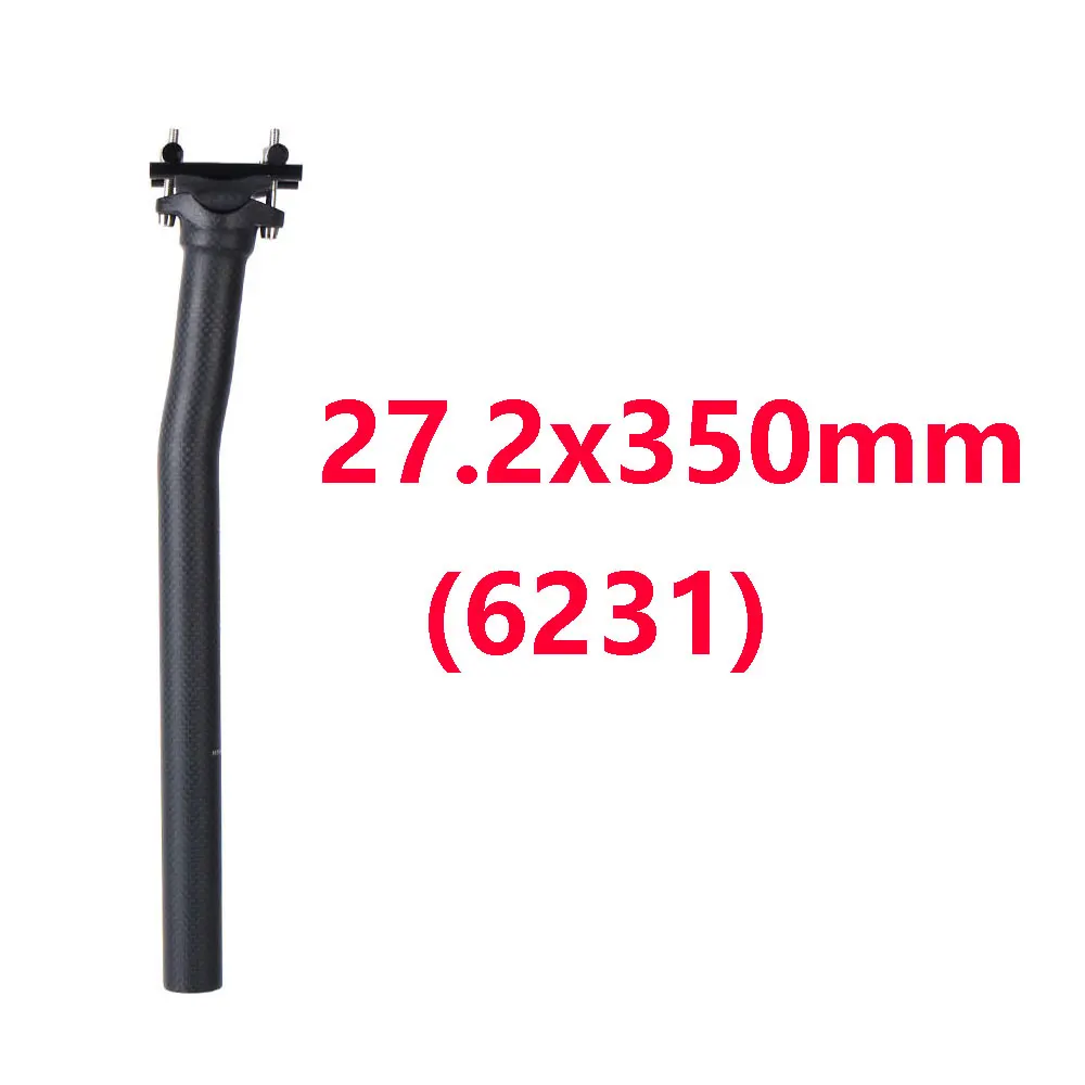 27.2x350mm-6231 Карбоновый подседельный штырь 3k матовый дорожный/горный велосипед Подседельный штырь из углеродного волокна 27,2/31,6 мм светильник 125 г углеродный подседельный штырь - Цвет: 27.2x350mm-6231