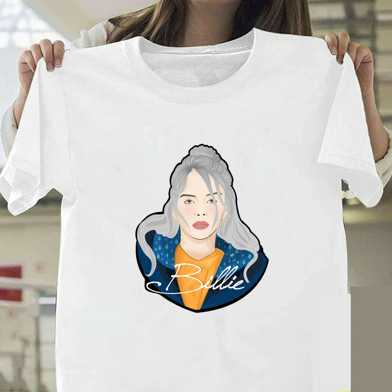 Billie Eilish черная женская футболка Harajuku футболка Корейская Готическая Эстетическая уличная одежда Camisetas Verano Mujer новые женские топы
