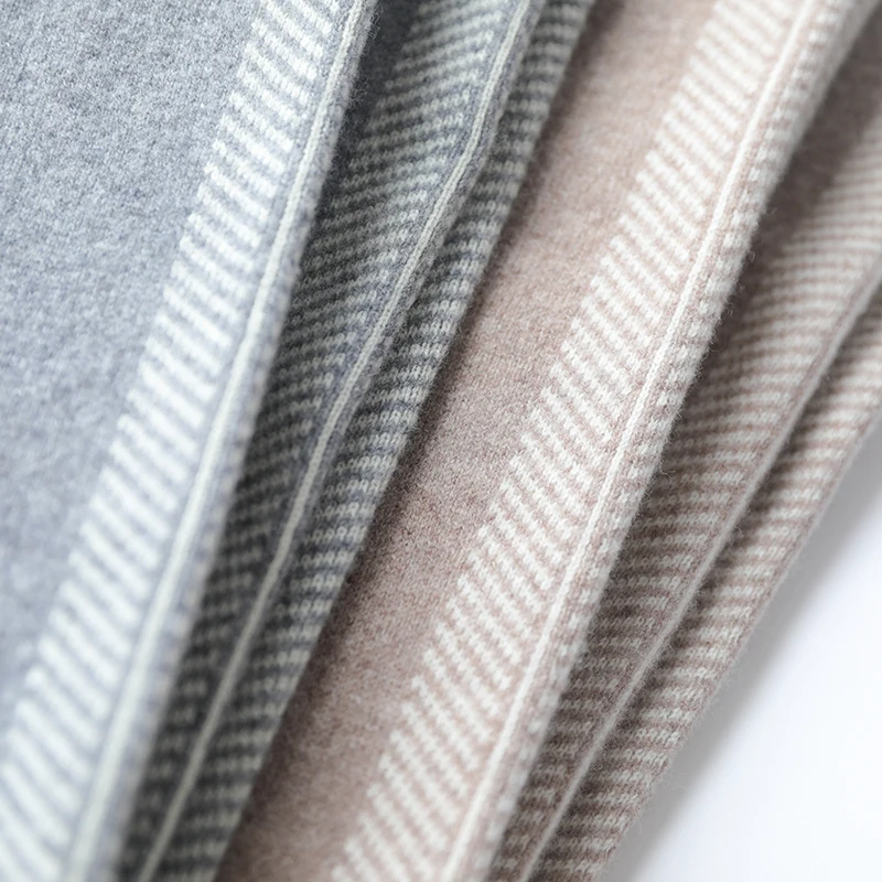 Женские трикотажные брюки из 100% шерсти плотные свободные длинные с узором в